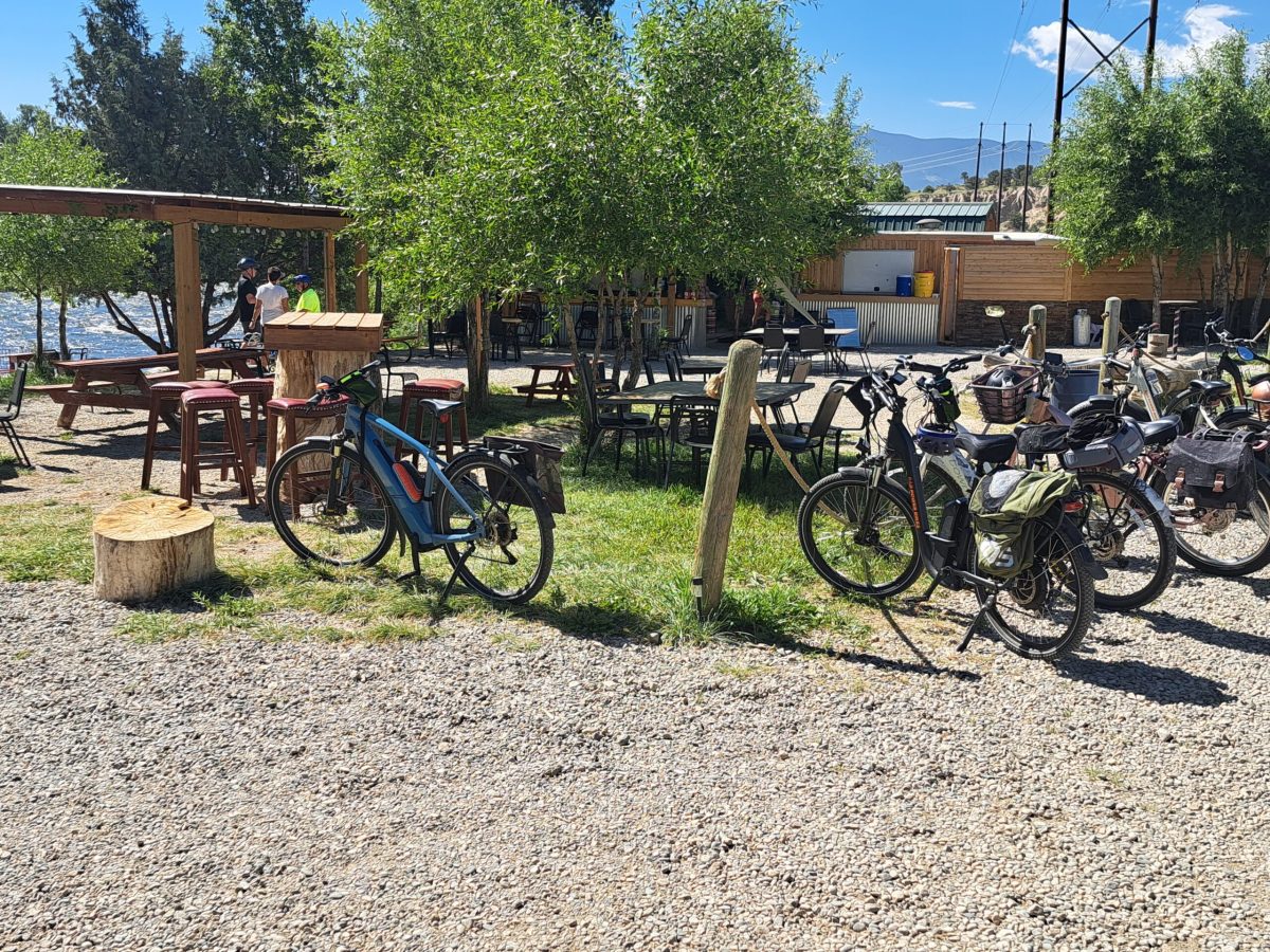 20230629_100746 a bicycle parked in front of a picnic table